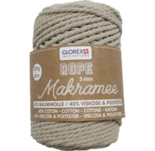 Glorex Makramee Garnrolle 3 mm, 250 Gramm
