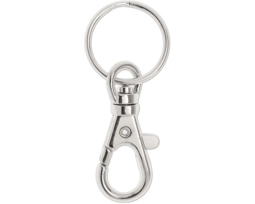 Schlüsselanhänger 1 Karabiner Ring 25 mm Karabinerhaken mit Schlüsselring