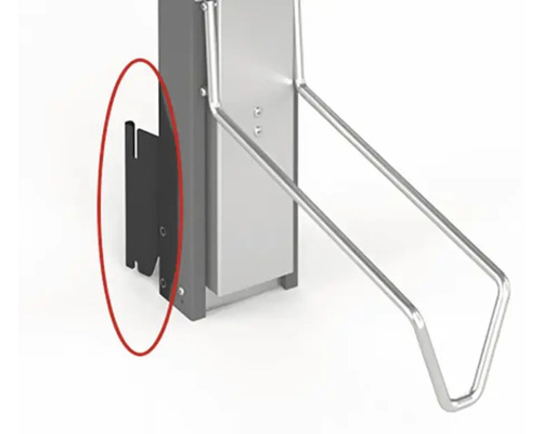 Detailansicht einer Wandhalterung für einen Fahrradständer zur Wandmontage