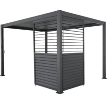 Pergola mit Lamellenwand für den Außenbereich