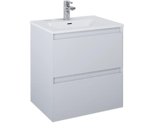 Waschbeckenunterschrank Split 60x63,5x45,8 cm ohne Waschbecken grau matt