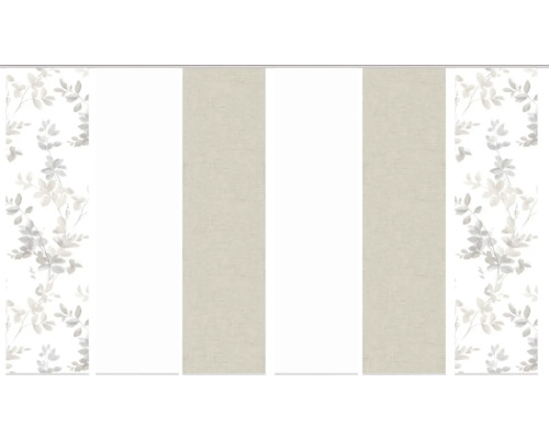 Flächenvorhang-Set Ayla 6er sand 60x245 cm