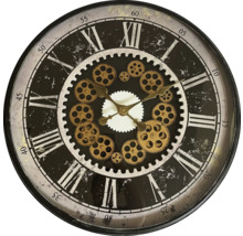 Wanduhr mit beweglichen Zahnrädern Ø 70x8 cm