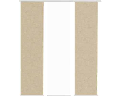 Flächenvorhang-Set Pive 3er sand 60x245 cm