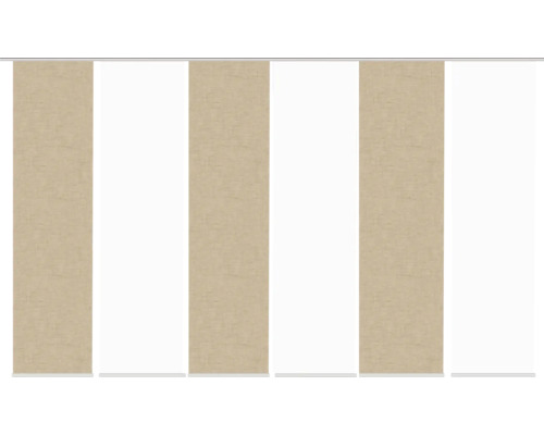 Flächenvorhang-Set Pive 6er sand 60x245 cm