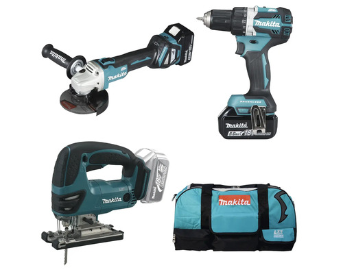 Akku-Spezialset Makita LXT DLX3152TX1 18V, inkl. Tasche, 2 x 5 Ah Akku und Schnellladegerät