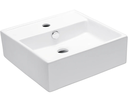 Aufsatzwaschbecken AquaSu® Charly 38 x 38 cm weiß matt ohne Beschichtung