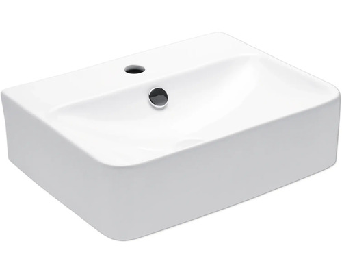Aufsatzwaschbecken AquaSu® Kono 44 x 36 cm weiß matt ohne Beschichtung