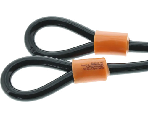 Schwarzes Motorradschloss mit zwei Schlaufen