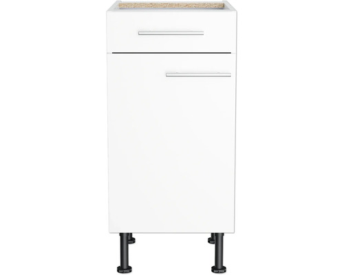 Weißer Unterschrank mit Schublade und Tür für den Küchenbereich