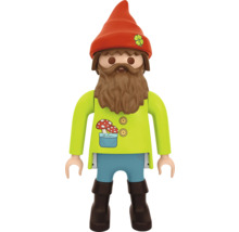 Gartenzwerg Spielfigur mit Bart und Mütze