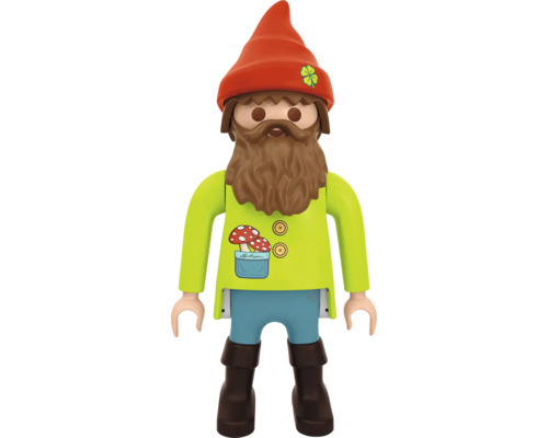 Gartenzwerg Spielfigur mit Bart und Mütze