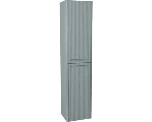 Hochschrank Devo Gloria 2.0 45x165x26 cm Anschlag rechts Struktur fjordgrün Hochschrank für Badezimmer mit zwei Schubladen