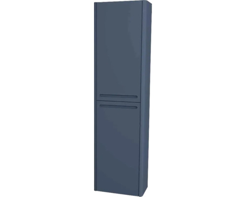 Hochschrank Devo Gloria 2.0 40x172x33 cm Anschlag links mit Wäschekipper glatt blau Hochschrank mit zwei Türen für Badezimmer