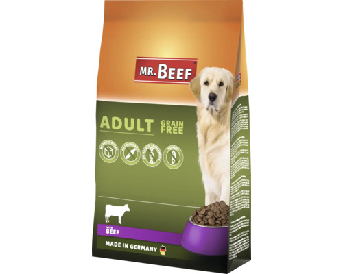 Hundefutter trocken MR.BEEF Premium Getreidefrei Rind 4 kg Mr Beef Adult Trockenfutter mit Rind für Hunde