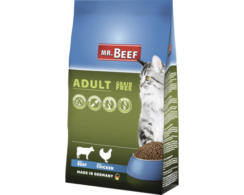 Katzenfutter trocken MR.BEEF Premium Getreidefrei Rind & Geflügel 3 kg Mr Beef Adult Katzenfutter, getreidefrei