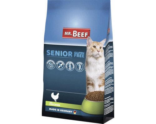 Katzenfutter trocken MR.BEEF Premium Senior Geflügel 3 kg Mr Beef Senior Trockenfutter mit Huhn für ältere Katzen
