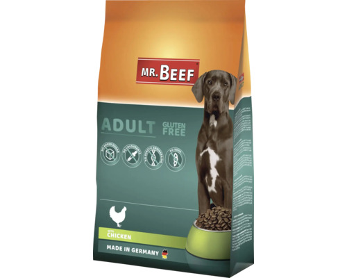 Hundefutter trocken MR.BEEF Geflügel 4 kg Huhn ohne Gentechnik, ohne industriellen Zuckerzusatz, ohne Farbstoffe, ohne Soja Hergestellt in Deutschland