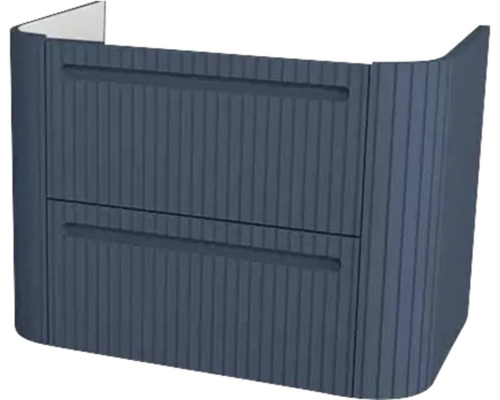 Waschbeckenunterschrank Devo Gloria 2.0 70x50x42 cm ohne Waschbecken Struktur blau Unterschrank für Waschtisch mit zwei Schubladen