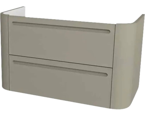 Waschbeckenunterschrank Devo Gloria 2.0 86x50x42 cm ohne Waschbecken grau matt Waschtischunterschrank mit zwei Schubladen