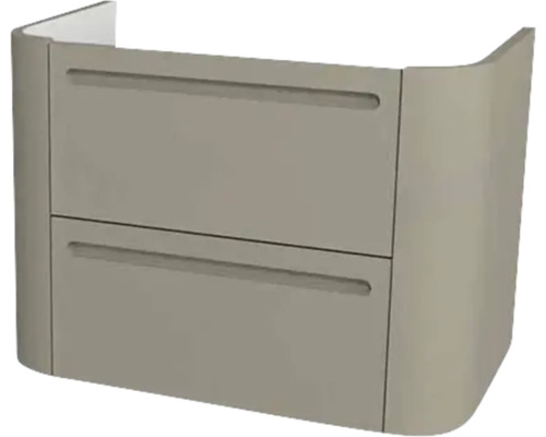 Waschbeckenunterschrank Devo Gloria 2.0 70x50x42 cm ohne Waschbecken grau matt Waschtischunterschrank mit zwei Schubladen