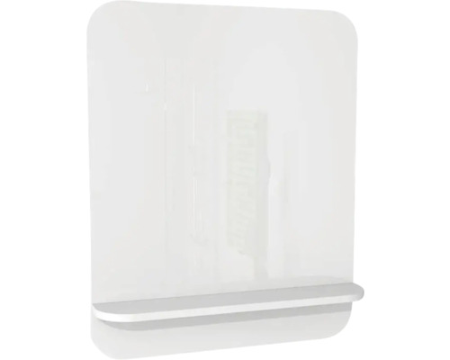 Badspiegel Devo Gloria 2.0 70x86x14 cm mit Ablage Premium weiß supermatt glatt Duschpaneel mit Ablage