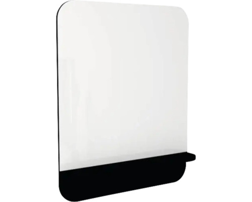 Badspiegel Devo Gloria 2.0 70x86x14 cm mit Ablage Perfect Touch schwarz glatt Duschwand mit Ablage
