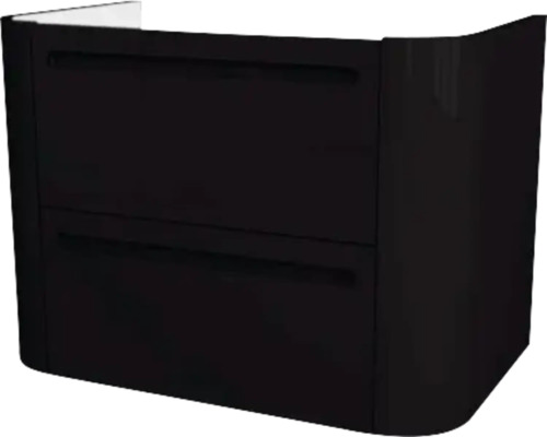 Waschbeckenunterschrank Devo Gloria 2.0 70x50x42 cm ohne Waschbecken schwarz Waschbeckenunterschrank mit zwei Schubladen