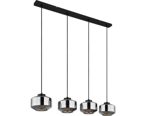 Hängelampe mit vier Leuchten aus Metall