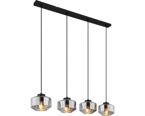 Hängeleuchte mit vier Glasschirmen