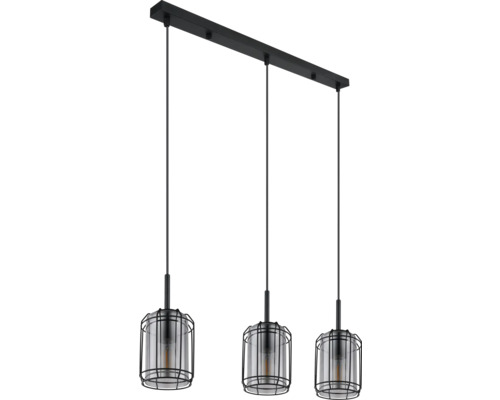 Dreiflammige Pendelleuchte mit Lampenschirmen