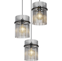 Pendelleuchte Globo GORLEY E27 60 W 3-flammig IP 20 schwarz ( 15698-3HR )-thumb-2 Pendelleuchte Globo GORLEY E27 60 W 3-flammig IP 20 schwarz ( 15698-3HR )-thumb-2