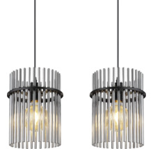 Pendelleuchte Globo GORLEY E27 60 W 4-flammig IP 20 schwarz ( 15698-4H )-thumb-2 Pendelleuchte Globo GORLEY E27 60 W 4-flammig IP 20 schwarz ( 15698-4H )-thumb-2