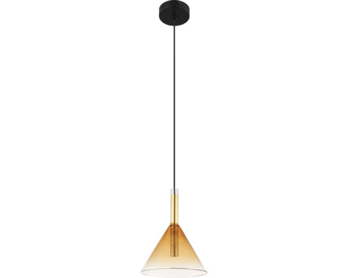 Pendelleuchte Globo LOPUSA G9 10 W, Ø 200 x H 1200 mm, 1-flammig IP 20, schwarz Pendelleuchte mit konischem Glasschirm