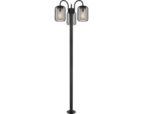 Stehleuchte Globo ADELHEID E27 15 W 3-flammig IP 44 schwarz