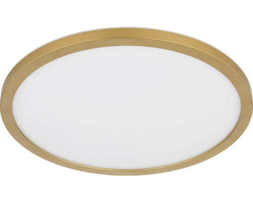 LED Deckenleuchte Globo SAPANA 24 W, Ø 420 x H 25 mm, 1-flammig IP 44, braun Ovale Deckenleuchte mit Umrandung