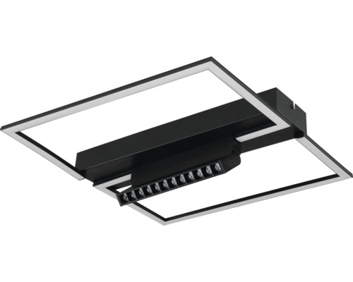 Quadratische LED Deckenleuchte mit schwarzem Rahmen