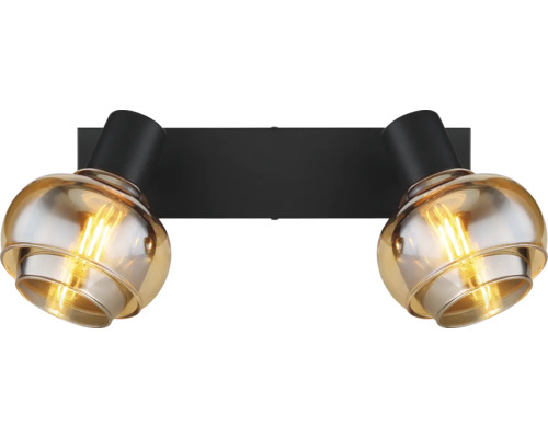 Wandleuchte mit zwei Leuchten und drehbaren Spots