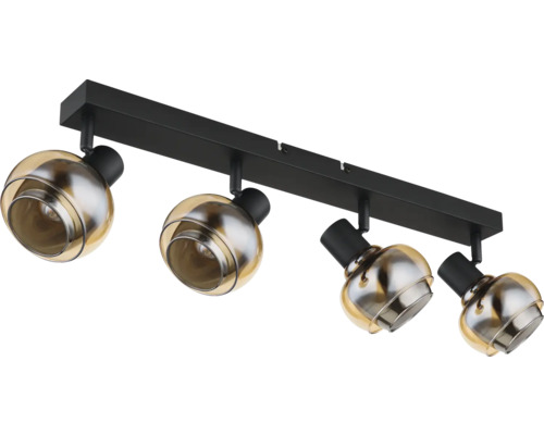 Deckenleuchte mit vier Strahlern mit runden Schirmen