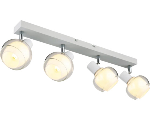 Deckenleuchte mit vier Strahlern mit Kugelform