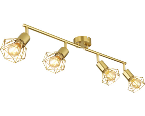 Deckenleuchte mit vier Leuchten im Gitterdesign