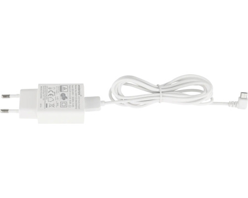 Weißes Netzteil mit Kabel