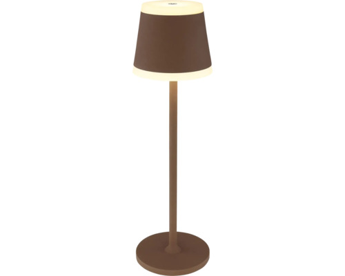 Stehlampe mit Lampenschirm und rundem Fuß