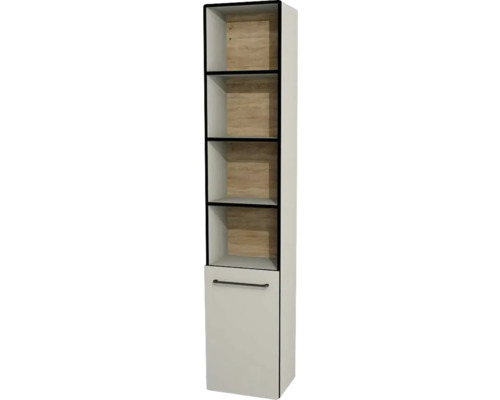 Hochschrank Devo Sonus 2.0 38x186x30 cm Anschlag links mit 4 Regalen muschel Hochschrank mit Tür und Regalböden