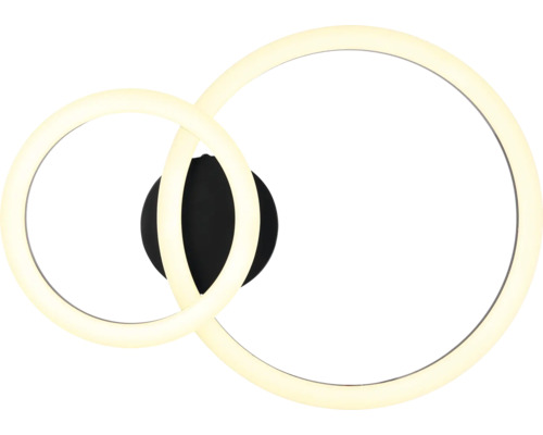 Wandleuchte mit zwei verschlungenen Ringen