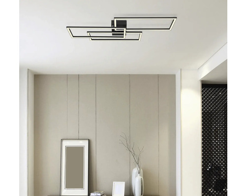 Moderne Deckenleuchte mit rechteckigen Rahmen im Wohnzimmer