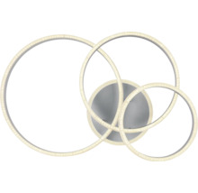 LED-Deckenleuchte mit drei verschlungenen Ringen