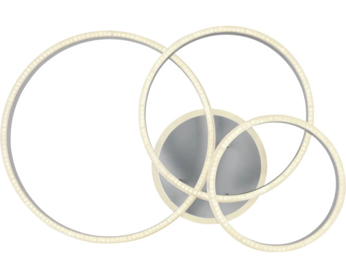 LED-Deckenleuchte mit drei verschlungenen Ringen