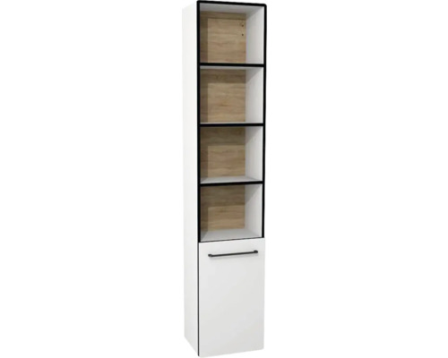 Hochschrank Devo Sonus 2.0 38x186x30 cm Anschlag rechts mit 4 Regalen weiß