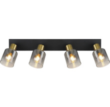 Strahler/Spot/Fluter Globo HOLLSY E14 25 W 4-flammig IP 20 schwarz ( 54310-4 )-thumb-0 Strahler/Spot/Fluter Globo HOLLSY E14 25 W 4-flammig IP 20 schwarz ( 54310-4 )-thumb-0